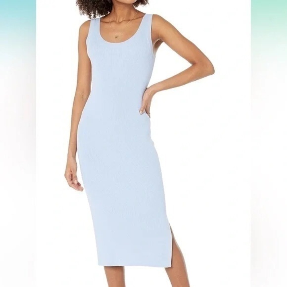 NWT The Drop Yasmin Sky Blue Sleeveless Ribbed Tank MIDI Dress Plus size 5X